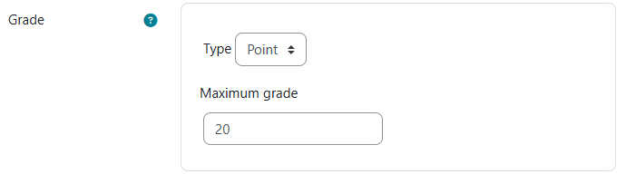 A screenshot of the assignment activity grade settings